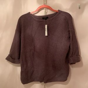 ✨NWT✨ J.Crew Half Sleeve Dusty Eggplant Purple Sweater